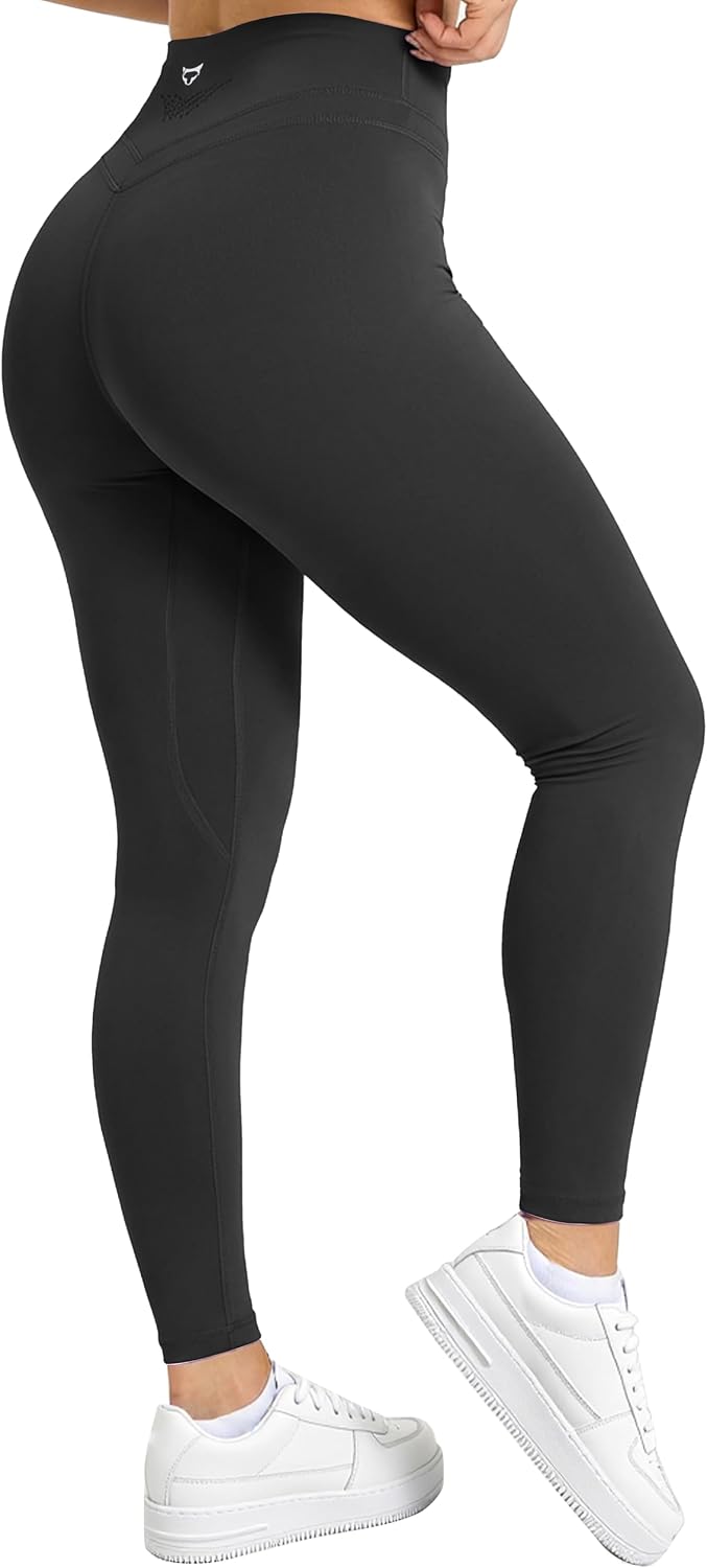 TomTiger Women's Yoga Leggings 25" High Waisted Tummy Control Athletic Workout Pants 7/8 for Gym, Pilates, Running
