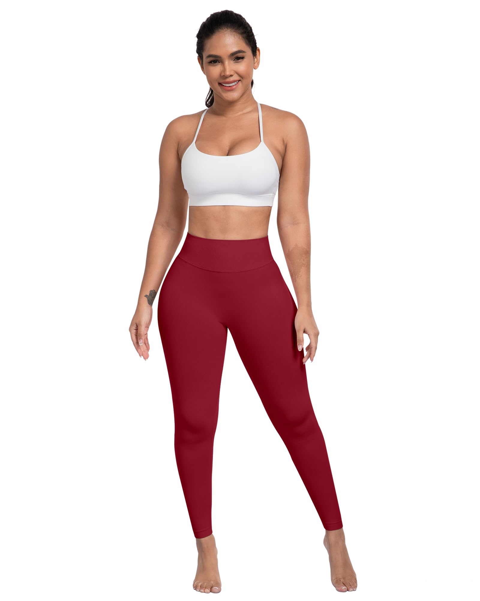 ATHVOTAR Workout Gym Leggings Women, High Waisted Seamless Butt Lifting Scrunch Butt Sports Leggings