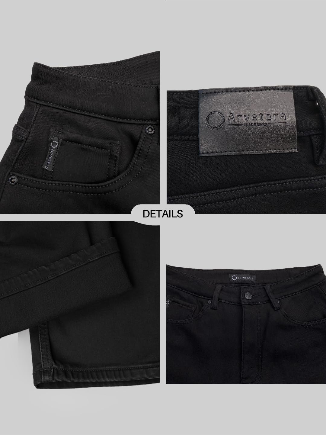 Fleece Lined Jeans Men Winter Stretch Denim Warm Pants Loose Casual Jeans