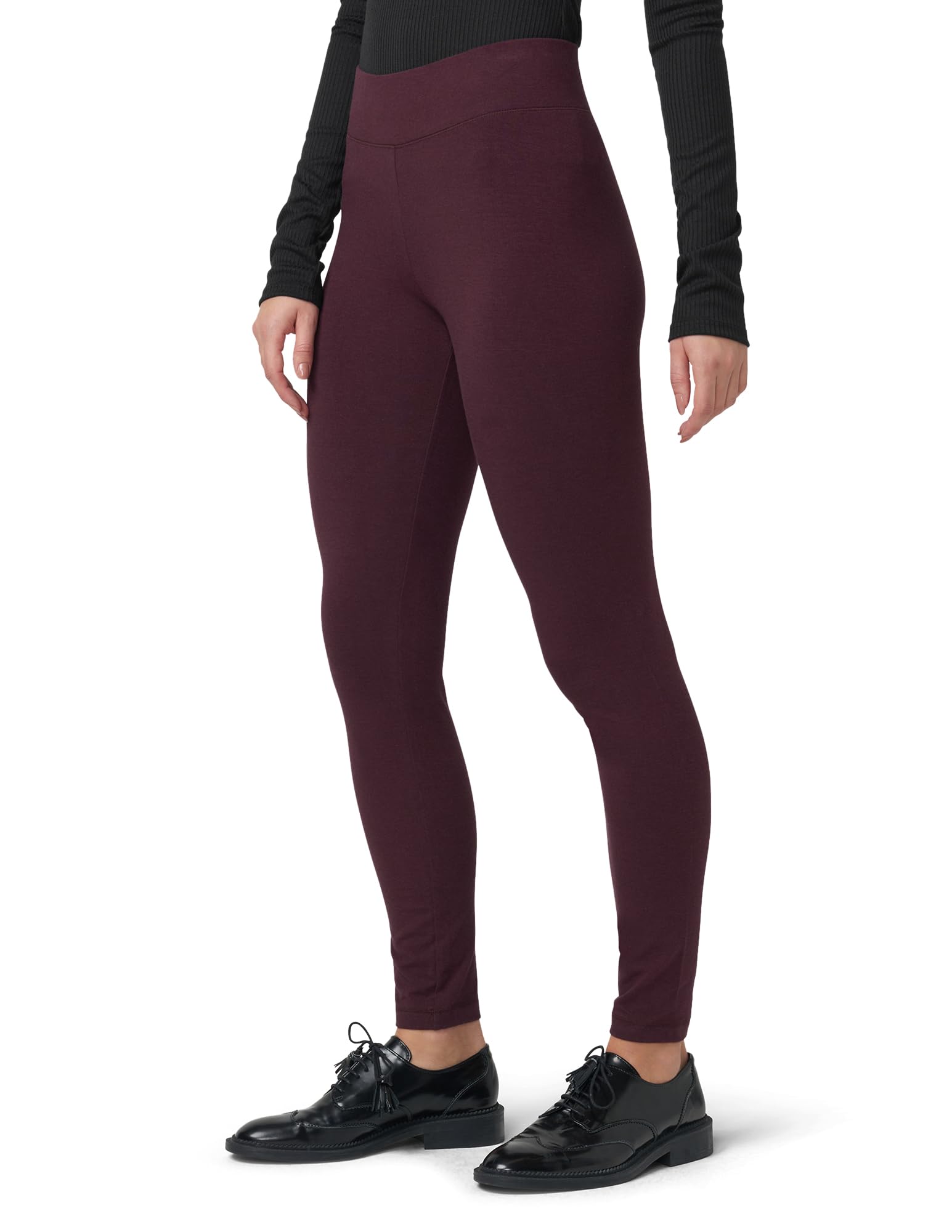 HUE Women’s Cotton Ultra Legging with Wide Waistband, Available in Capri and Legging Length