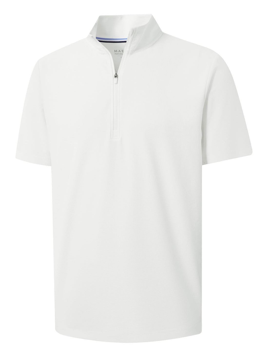 M MAELREG Golf Shirt for Men Zipper Waffle Texture Moisture Wicking Dry Fit Collared Lightweight Mens Polo Shirt Short Sleeve