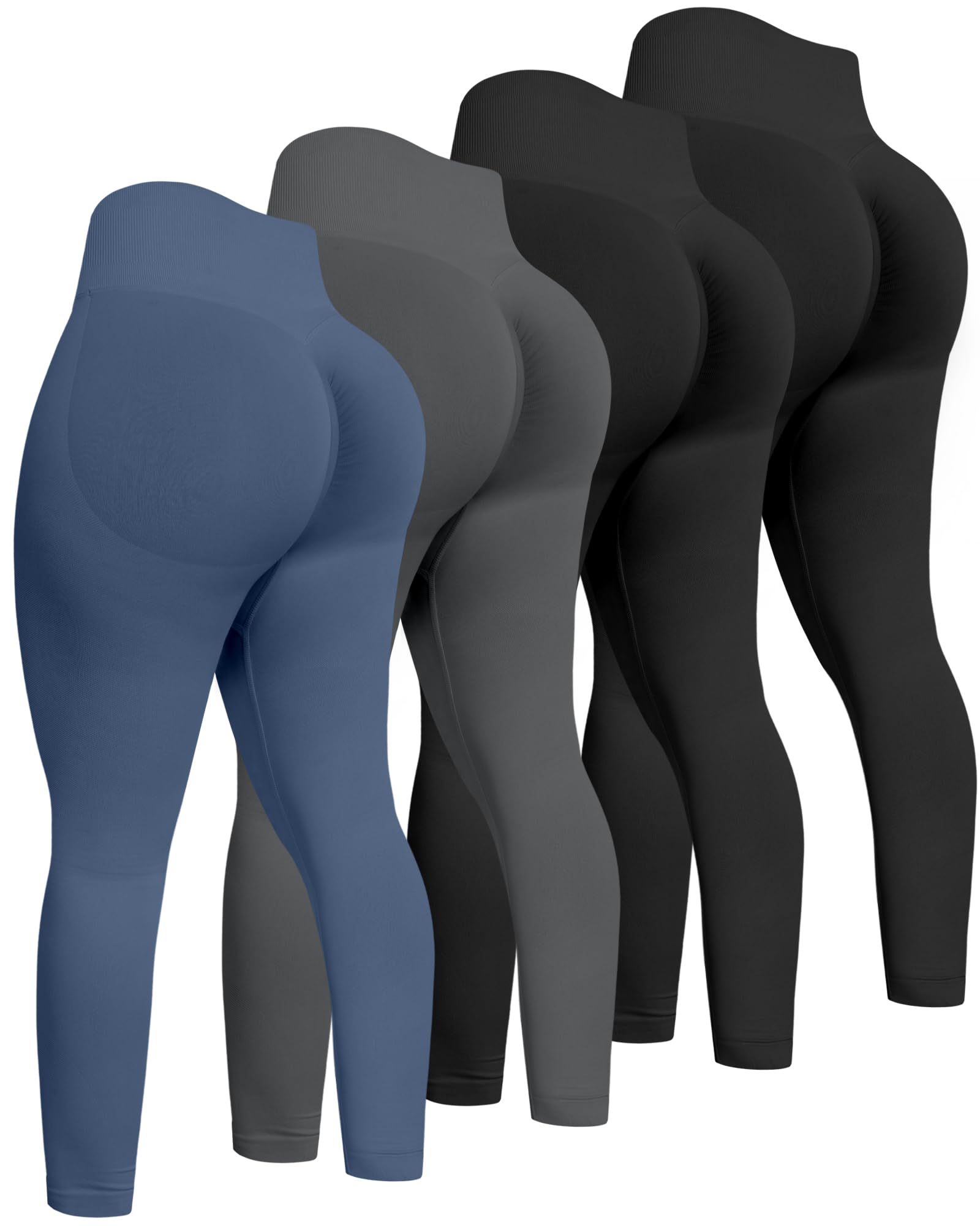 ATHVOTAR Workout Gym Leggings Women, High Waisted Seamless Butt Lifting Scrunch Butt Sports Leggings