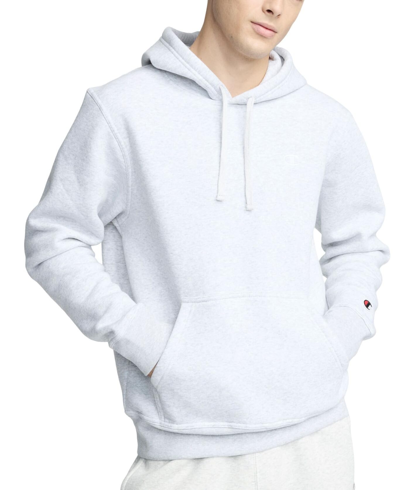 Champion Men's Pullover Fleece Hoodie, Standard Fit, Midweight, C Logo, Available in Regular and Big & Tall