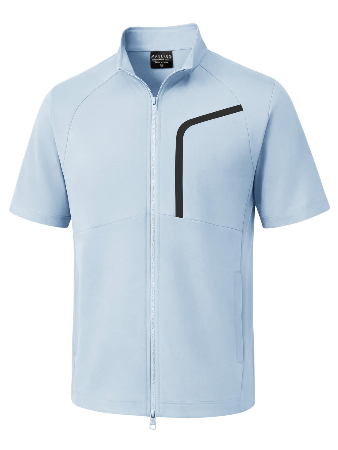 M MAELREG Short Sleeve Golf Jackets for Men with Full Zipper Lightweight UPF50+ Hiking Vests For Men with Button Pockets