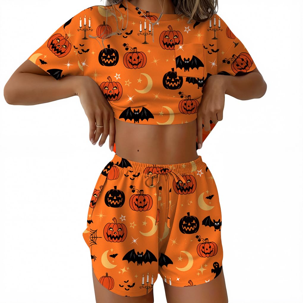 Ekouaer Womens Pajama Sets Sexy Lounge Sets Side Split Short Pj Sets