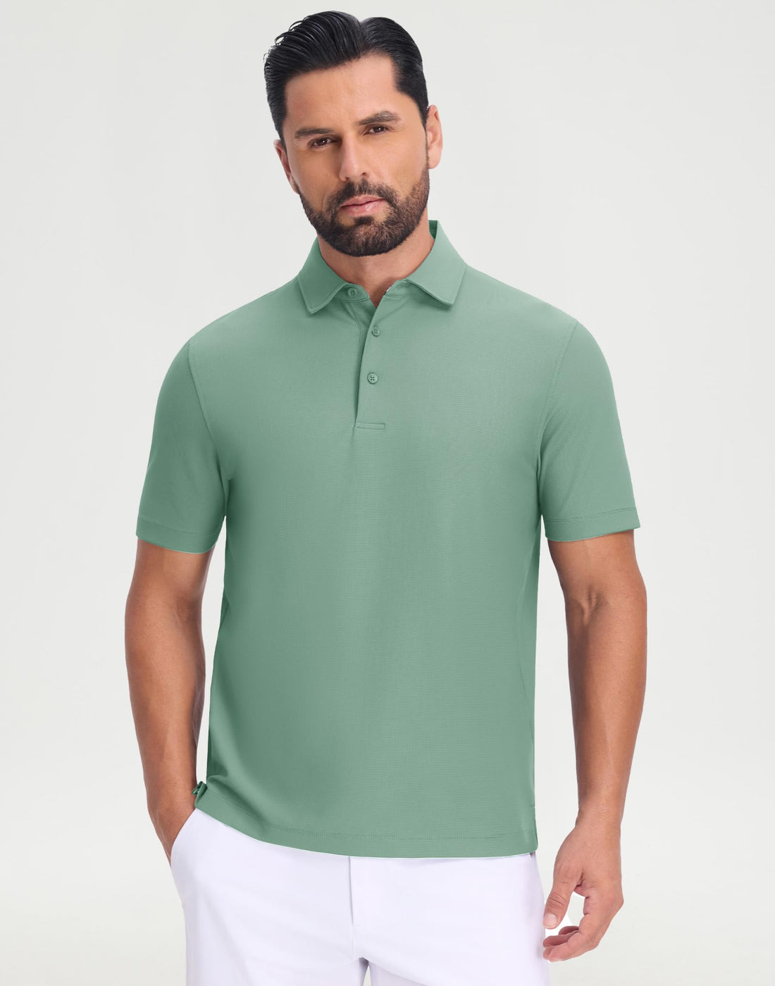 M MAELREG Golf Shirts for Men Dry Fit Waffle Textured Collared Short Sleeve Moisture Wicking Casual Sports Mens Polo Shirts