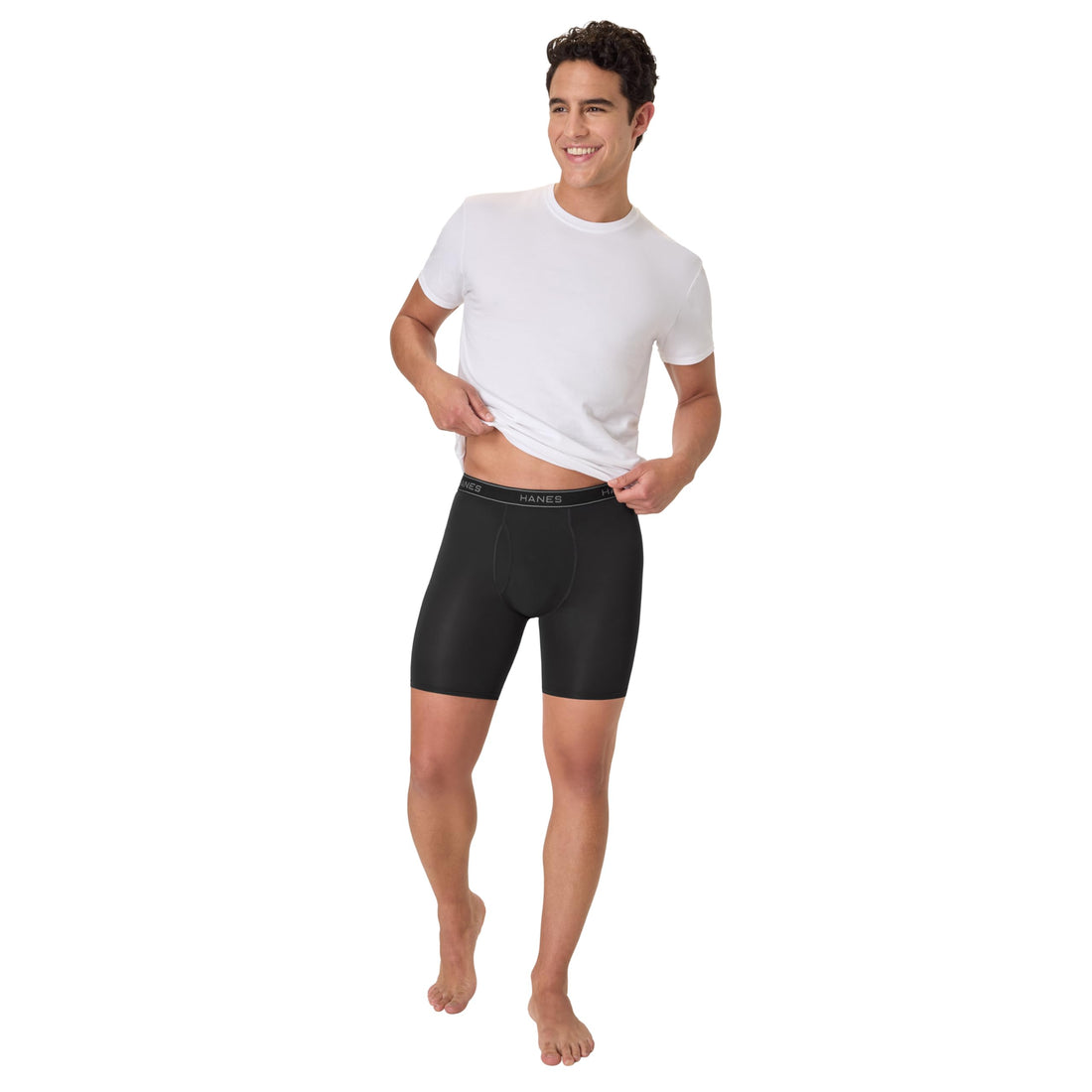 Hanes Men's Underwear Boxer Brief Pack, Performance Stretch Underwear, Moisture-wicking Boxer Briefs for Men, 6-pack