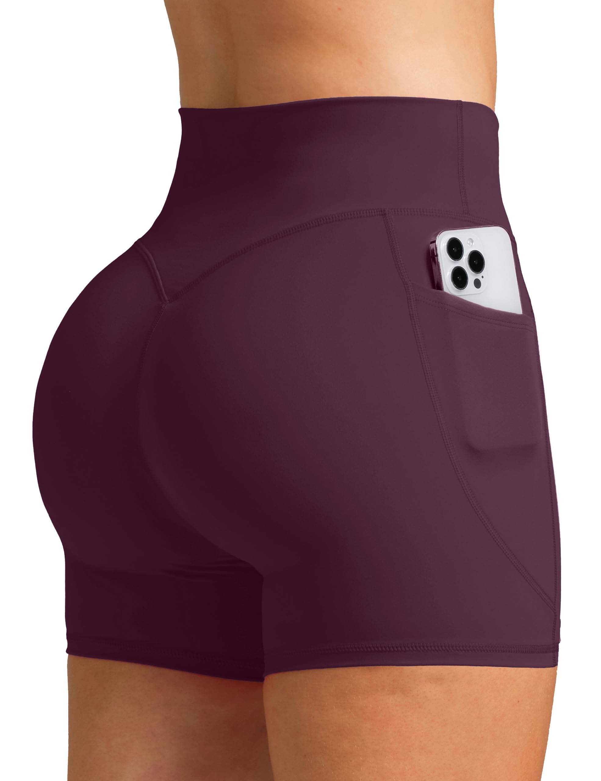 Olmlmt Biker Shorts Women 4.5" with Pockets High Waisted Spandex Yoga Workout Shorts