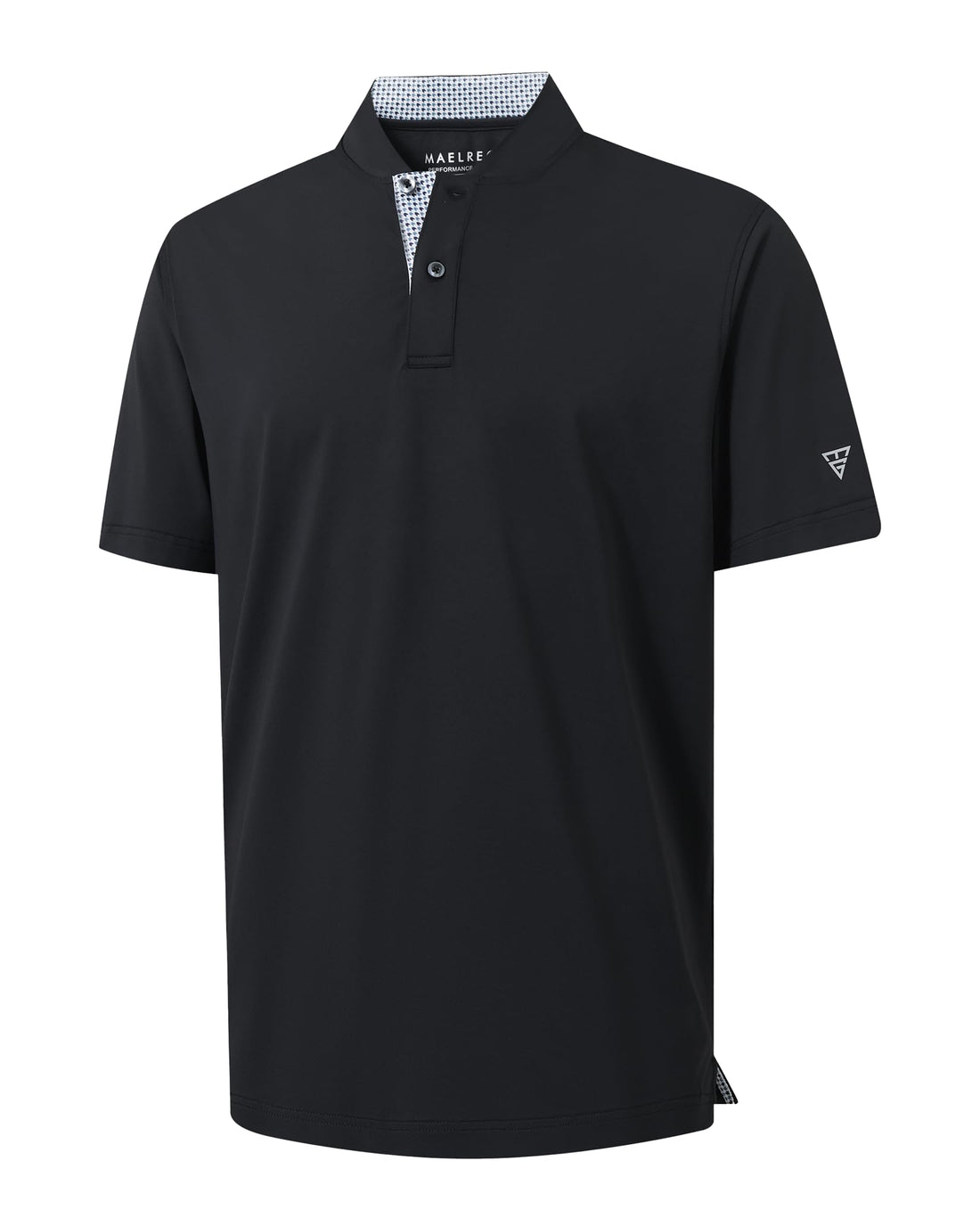 M MAELREG Mens Golf Shirts Collarless Performance Dry Fit Moisture Wicking Casual Solid Short Sleeve Henley Shirts for Men