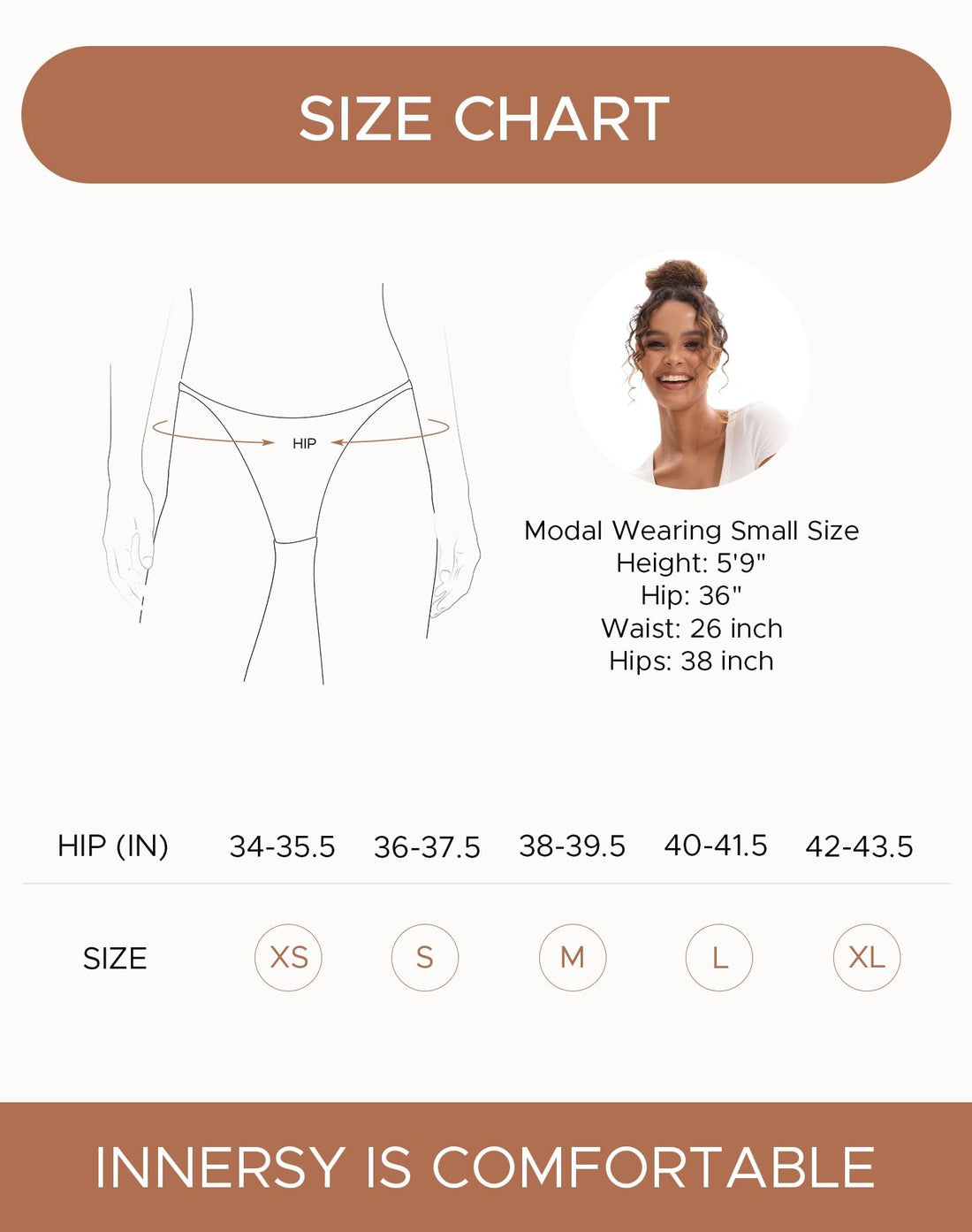 INNERSY Women's Cotton String Bikini Underwear 6-Pack