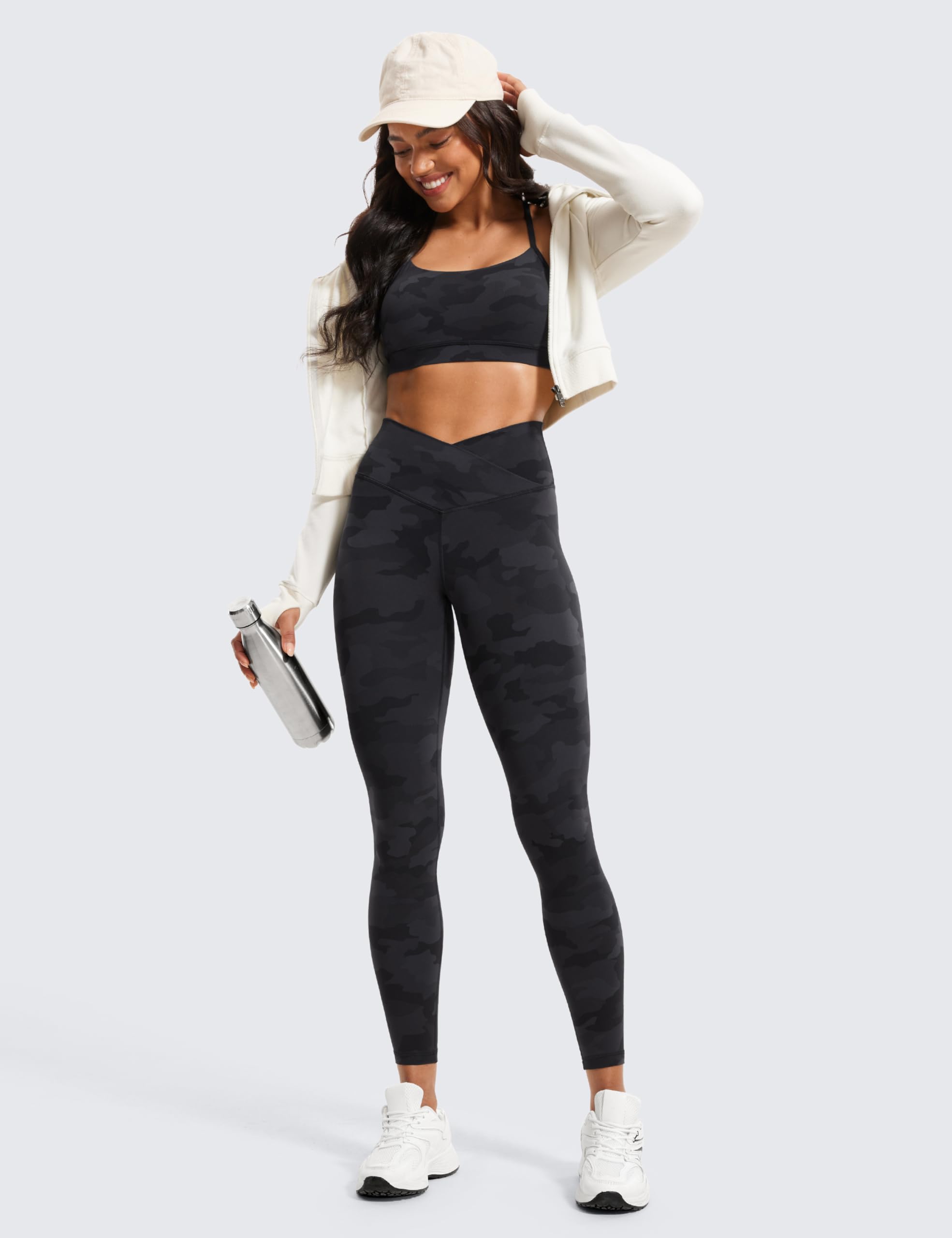 CRZ YOGA Crossover Waist Leggings 25"