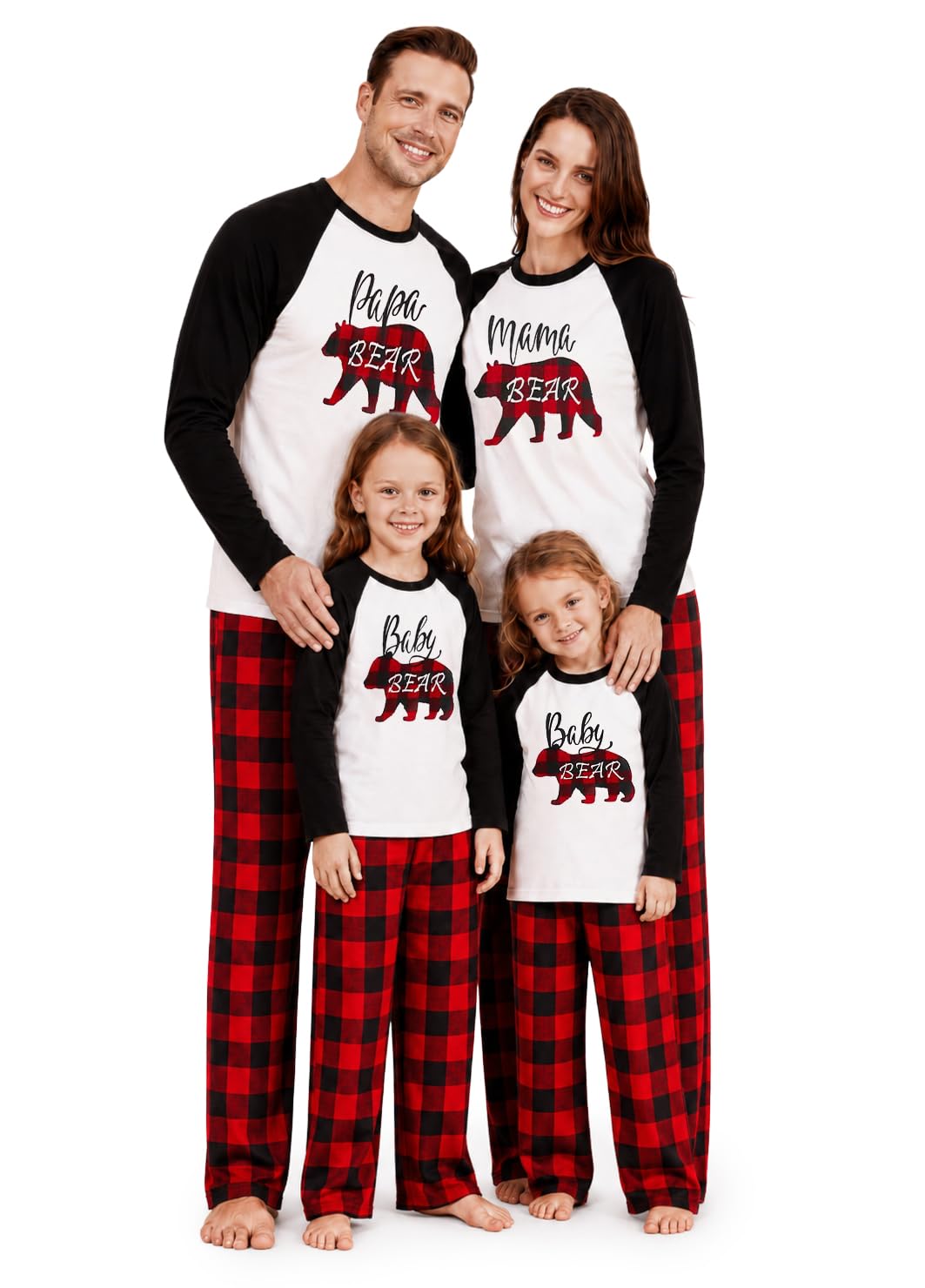 IFFEI Family Christmas Pajamas Matching Sets with Graphic Tops and Pockets
