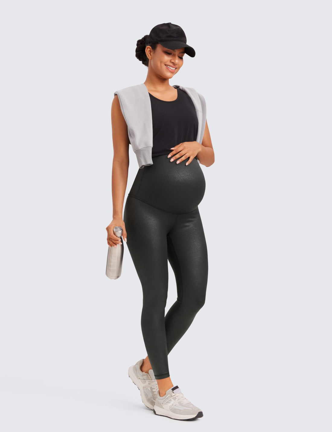 CRZ YOGA Maternity Leggings 25" | Butterluxe, Extremely Soft, Gentle Compression, Yoga, Super High Rise, U-shaped Belly, Pregnancy and Postpartum