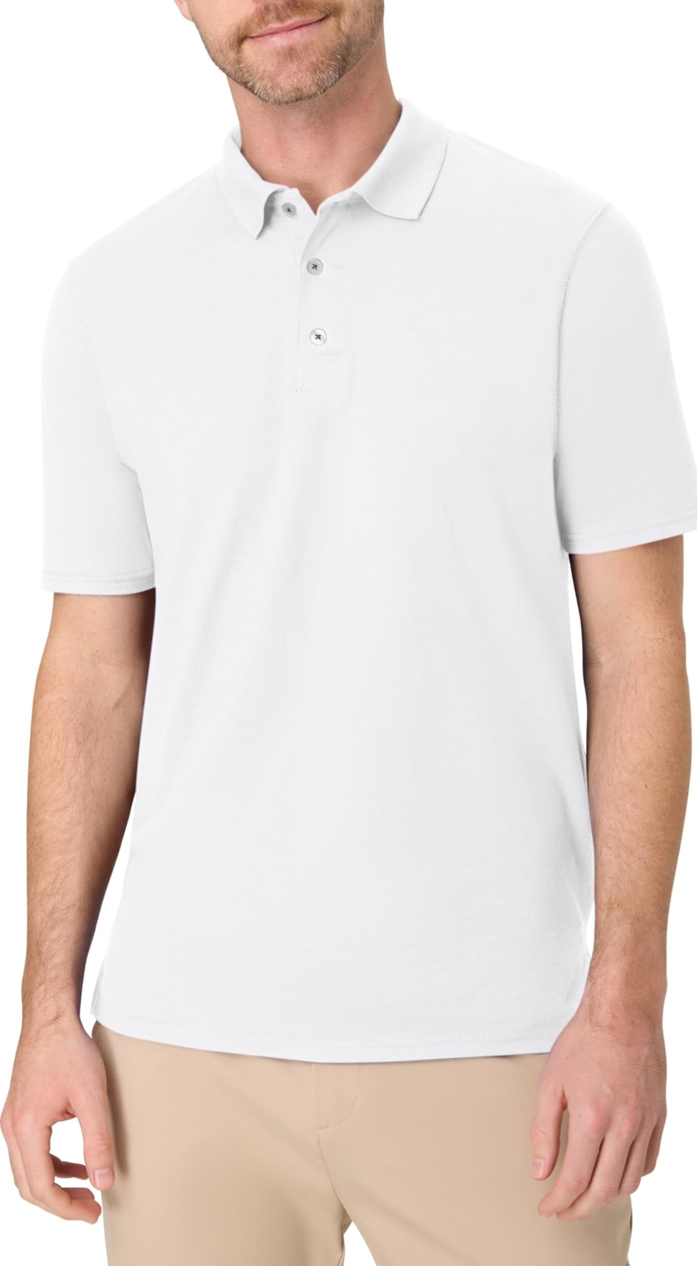 Hanes mens X-temp Performance Polo, Cotton Blend Sport Shirt for Men With Odor Control