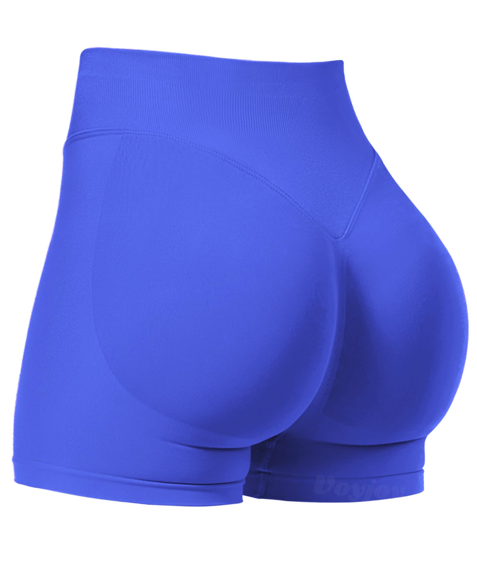 VOYJOY Women Workout Impact Shorts 2.5"/ 3.6"/ 4.5"/ 6" Scrunch Butt Booty | Tummy Control, High Waisted, Bike Short, Gentle Compression, for Women