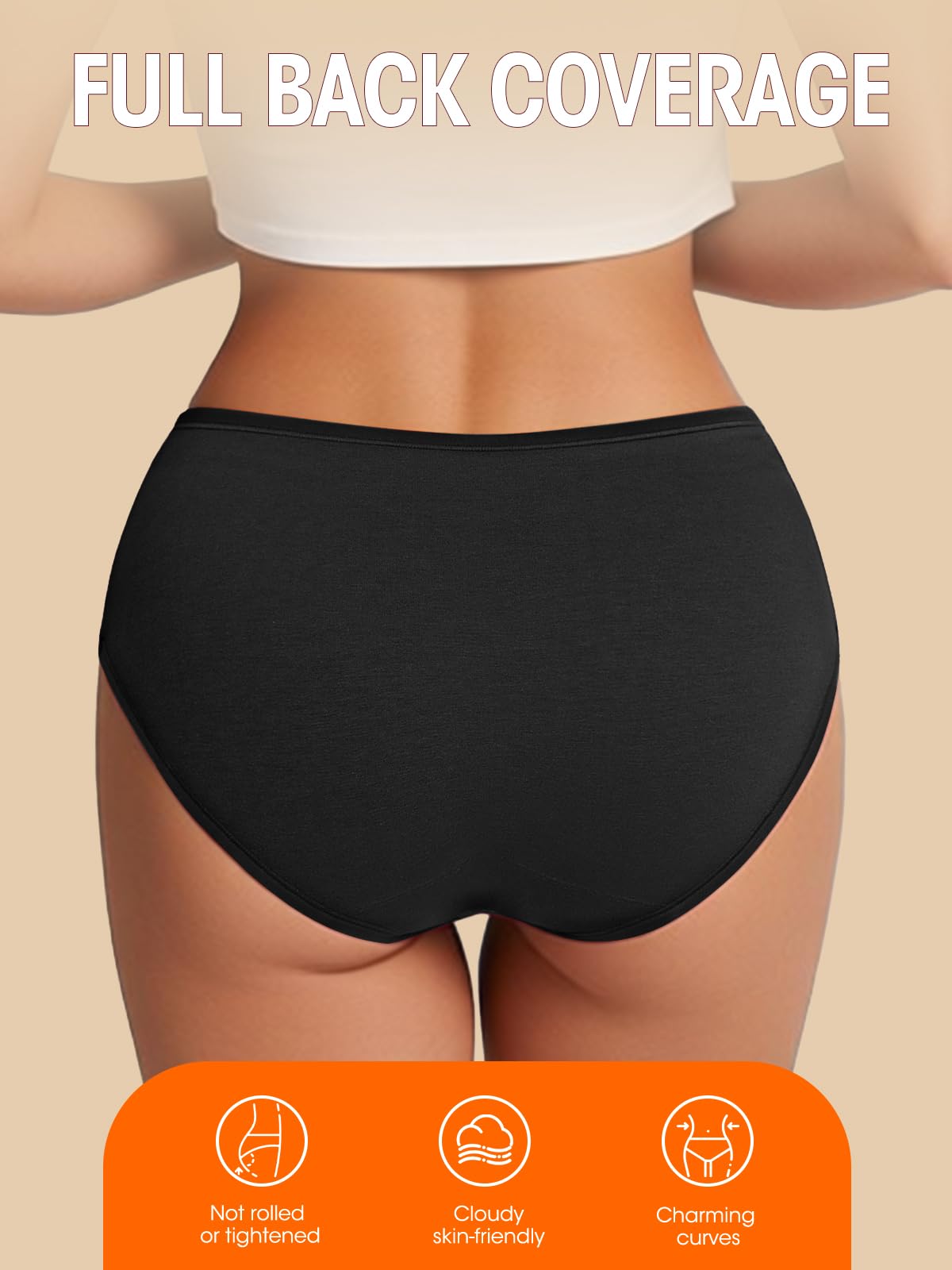 Cotton Hipster Panties Women: 6-Pack Soft Full Coverage Mid Rise Underwear for Everyday Comfort