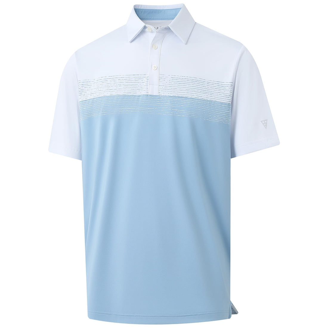 M MAELREG Golf Shirts for Men Dry Fit Performance Chest Print Color Block Moisture Wicking Casual Short Sleeve Polo Shirts