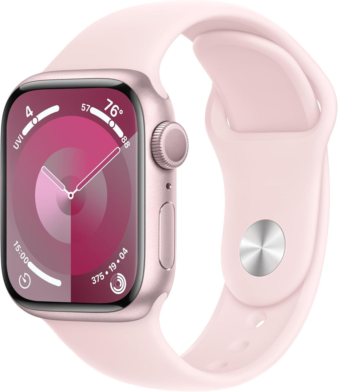 Apple Watch Series 9 [GPS 45mm] Midnight Aluminum Case with Midnight Sport Band M/L (Renewed)