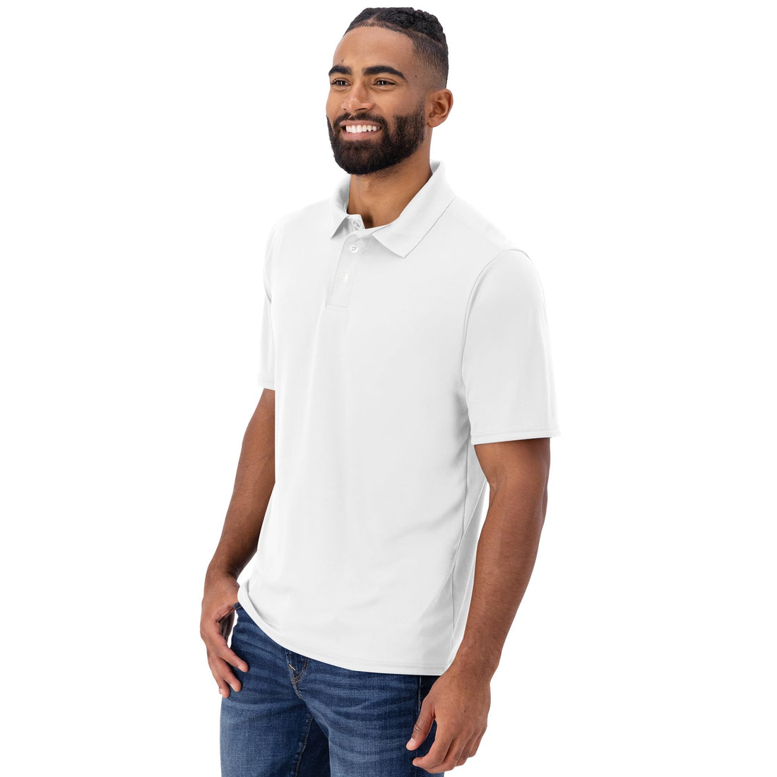Hanes Men's Cool DRI Polo Shirt, Quick-Drying Performance Polo for Men, UPF Protection