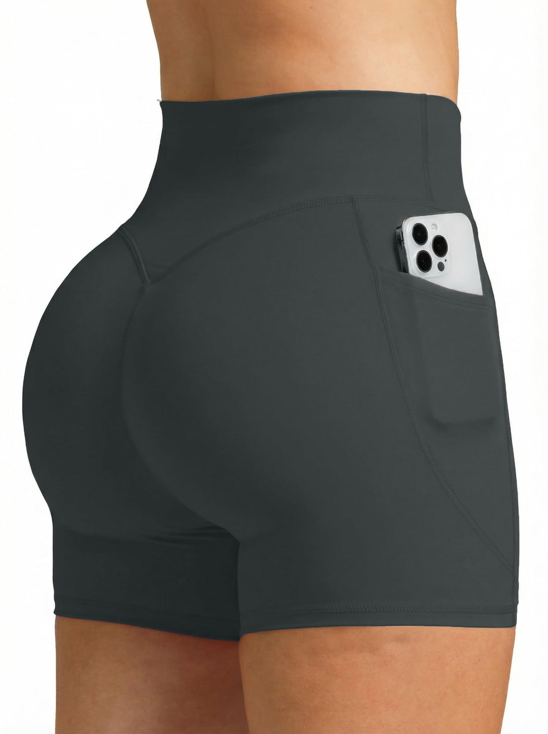 Olmlmt Biker Shorts Women 4.5" with Pockets High Waisted Spandex Yoga Workout Shorts