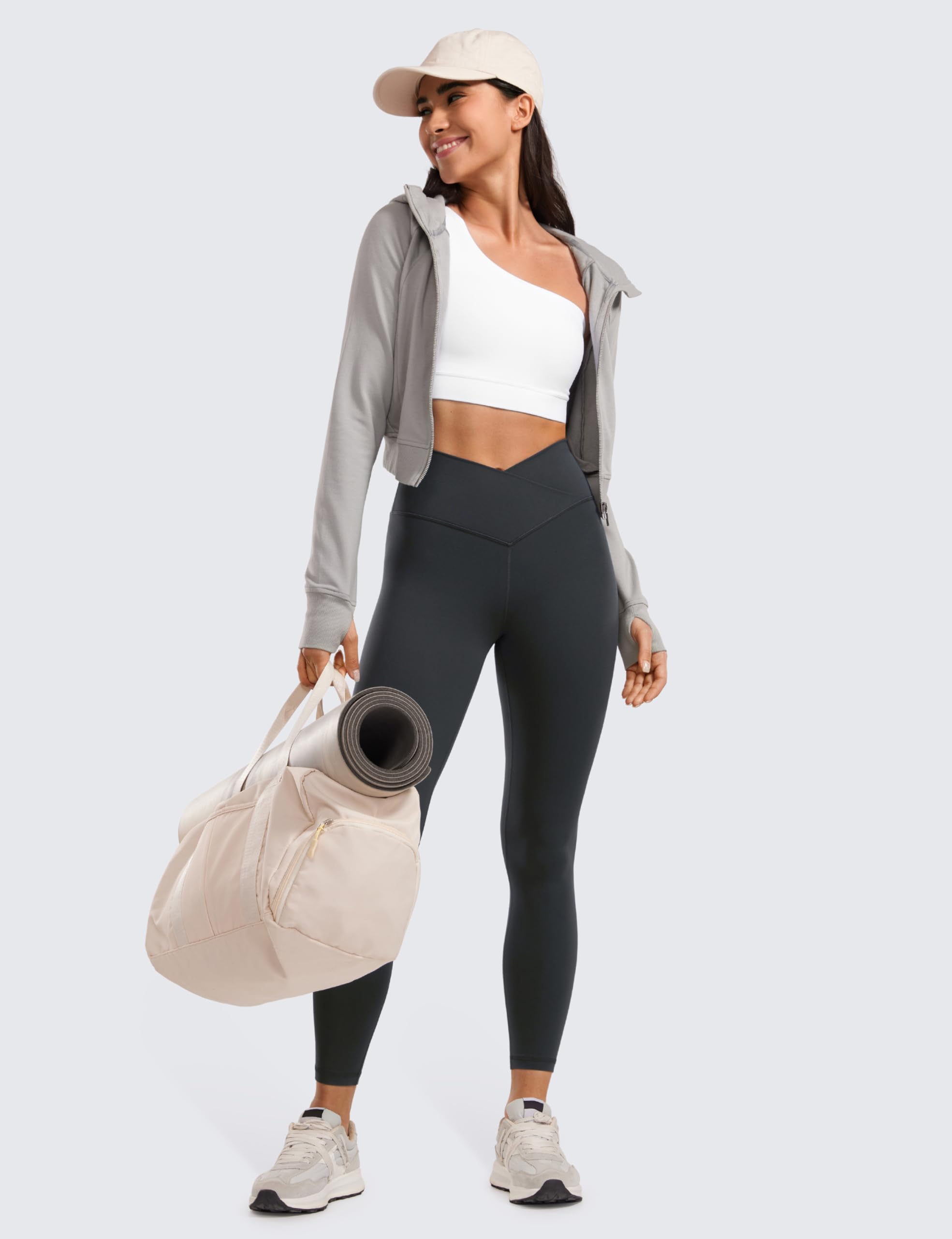 CRZ YOGA Crossover Waist Leggings 25"
