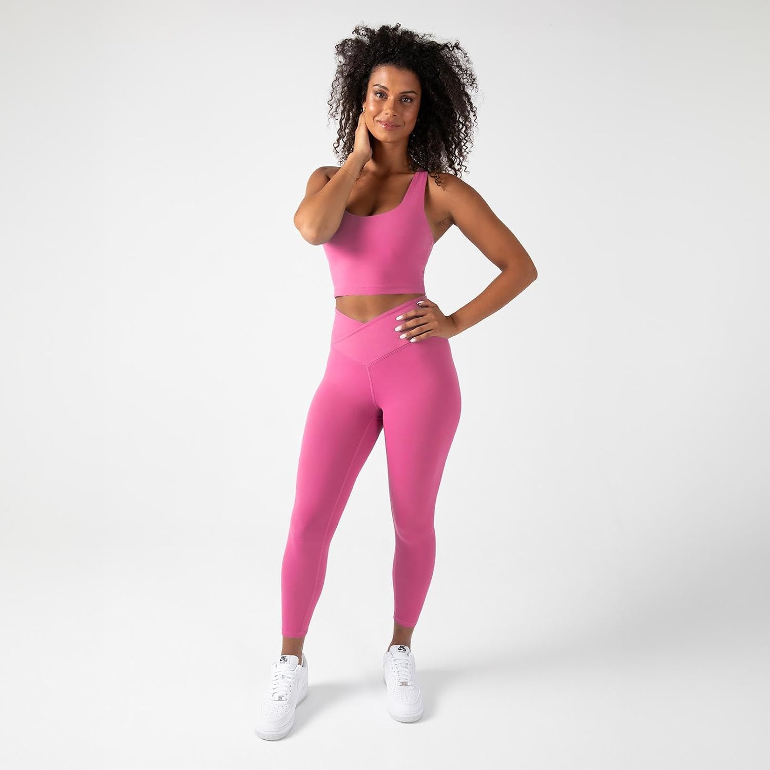 YITTY Active Women's Ultraluxe Crossover High-Waist Legging, Athleisure, 4-Way-Stretch, Beach Party, XXL/1X, 7/8 Length