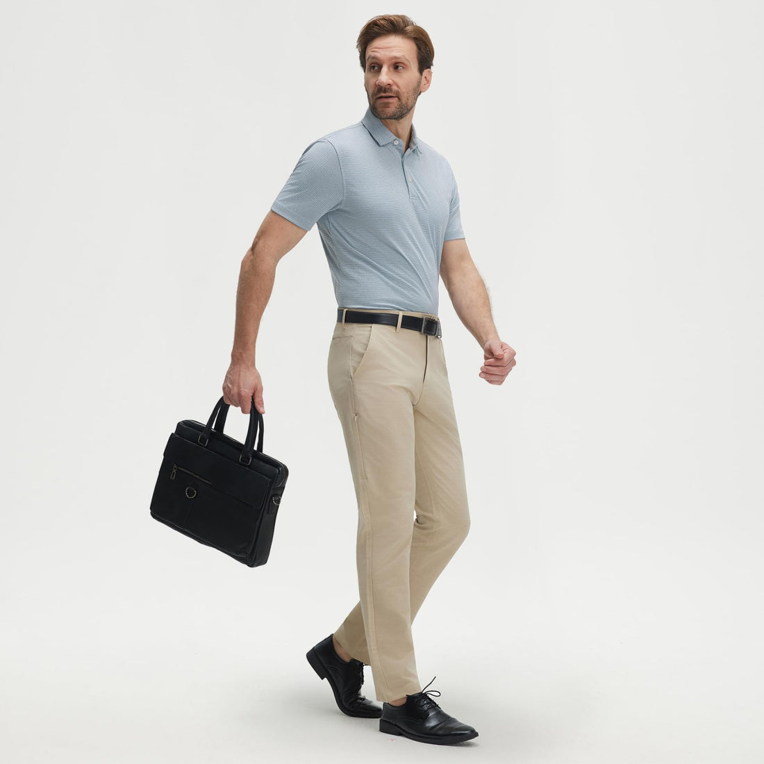 M MAELREG Men‘s Golf Shirts Short Sleeve Ultra-Light Soft Performance Quick Dry Athletic with UPF 30+ Polo Shirts for Men
