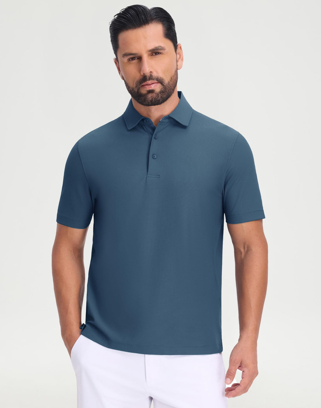 M MAELREG Golf Shirts for Men Dry Fit Waffle Textured Collared Short Sleeve Moisture Wicking Casual Sports Mens Polo Shirts