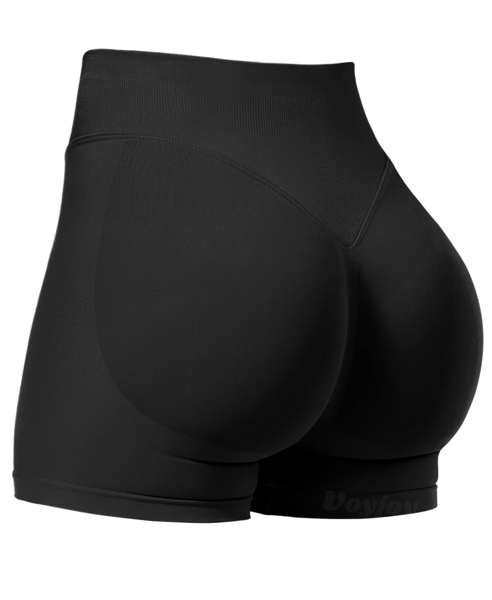 VOYJOY Women Workout Impact Shorts 2.5"/ 3.6"/ 4.5"/ 6" Scrunch Butt Booty | Tummy Control, High Waisted, Bike Short, Gentle Compression, for Women