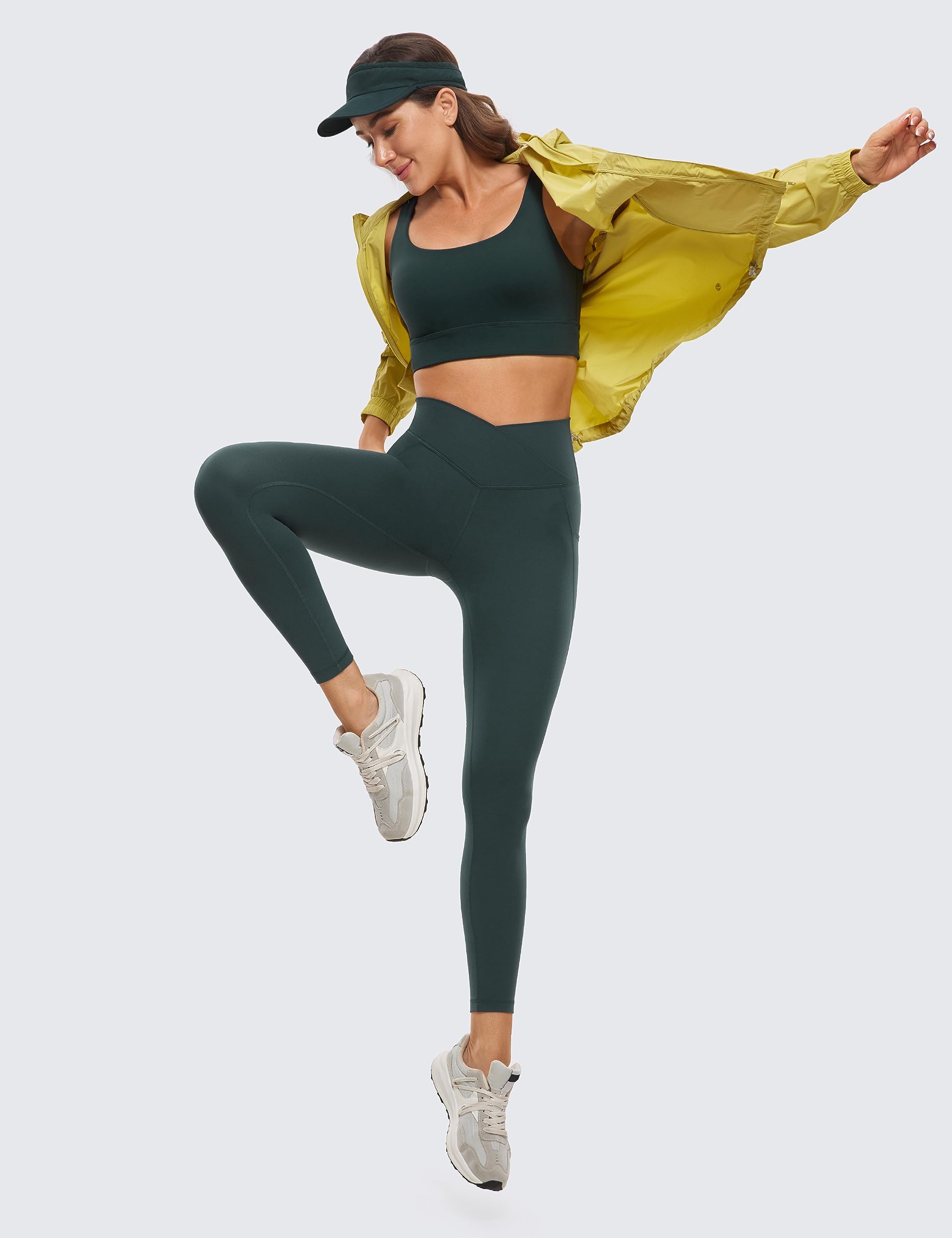 CRZ YOGA Cross Waist Leggings Pockets 25"