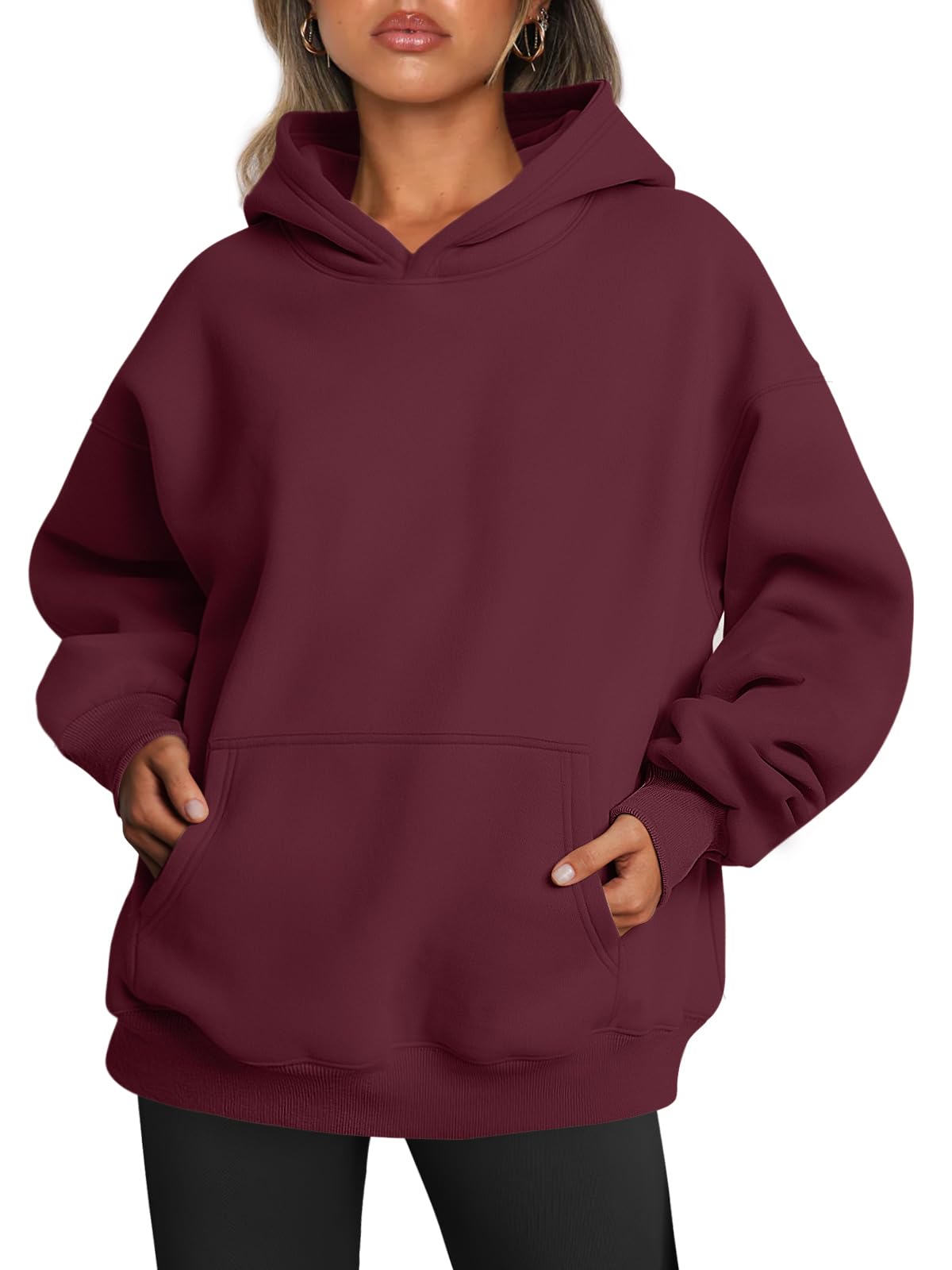 Trendy Queen Women Oversized Hoodies Fall Outfits | Gentle Skin Feel, Aesthetic Drop Shoulder, Large Kangaroo Pocket, Seamless Daily Outfit Match