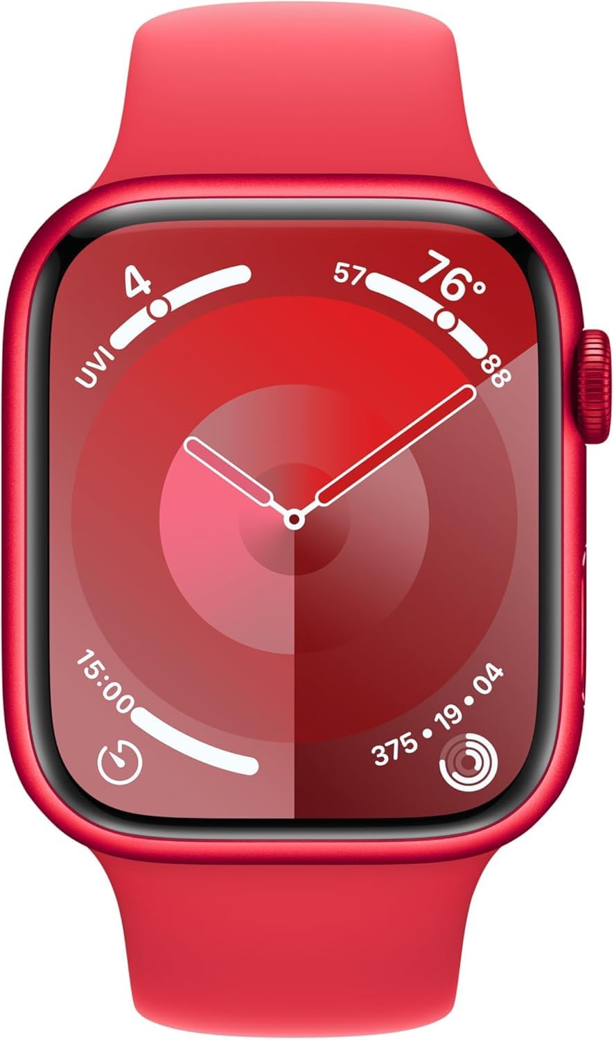 Apple Watch Series 9 [GPS 45mm] Midnight Aluminum Case with Midnight Sport Band M/L (Renewed)