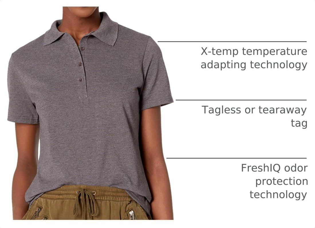 Hanes Women's X-Temp Polo with FreshIQ