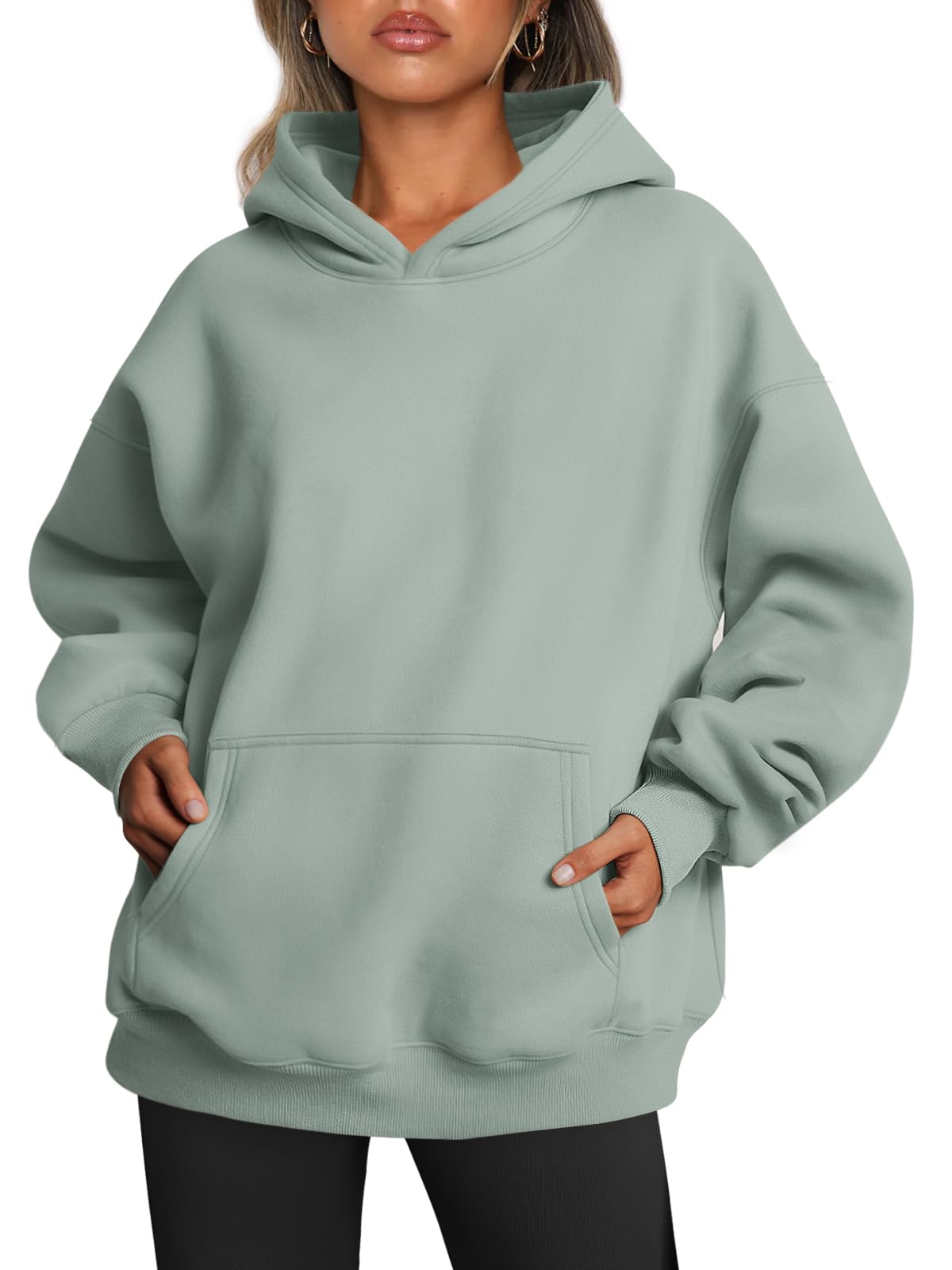 Trendy Queen Women Oversized Hoodies Fall Outfits | Gentle Skin Feel, Aesthetic Drop Shoulder, Large Kangaroo Pocket, Seamless Daily Outfit Match