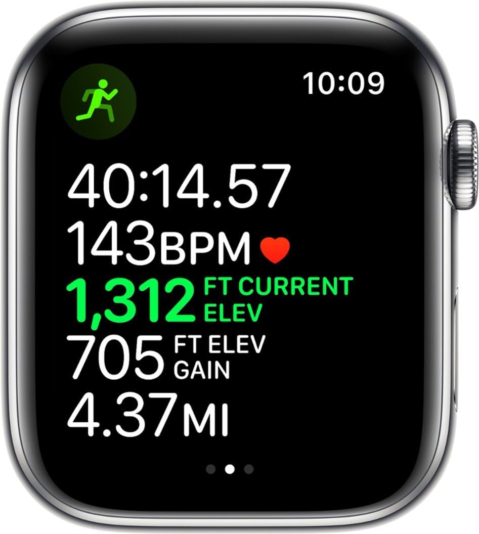 Apple Watch Series 5 (GPS, 44MM) - Space Gray Aluminum Case with Black Sport Band (Renewed)