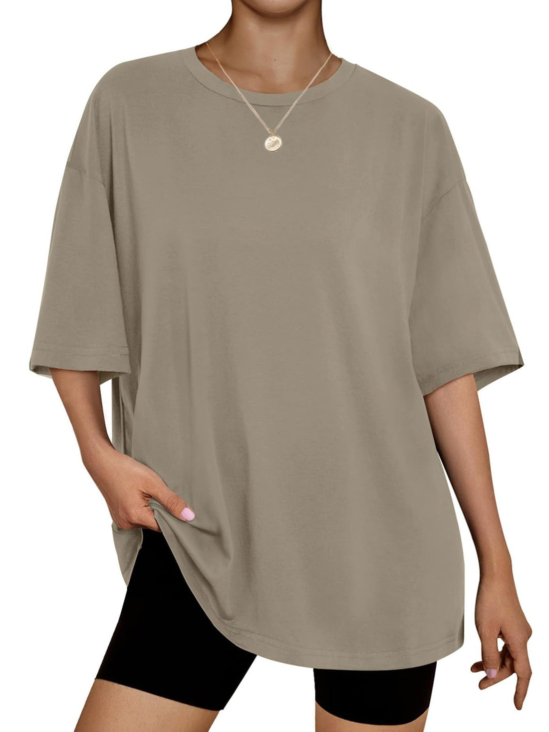 Womens Oversized Summer T Shirts Short Sleeve Fashion Casual Beach Vacation Clothes Plus Size Gym Workout Tee Tops