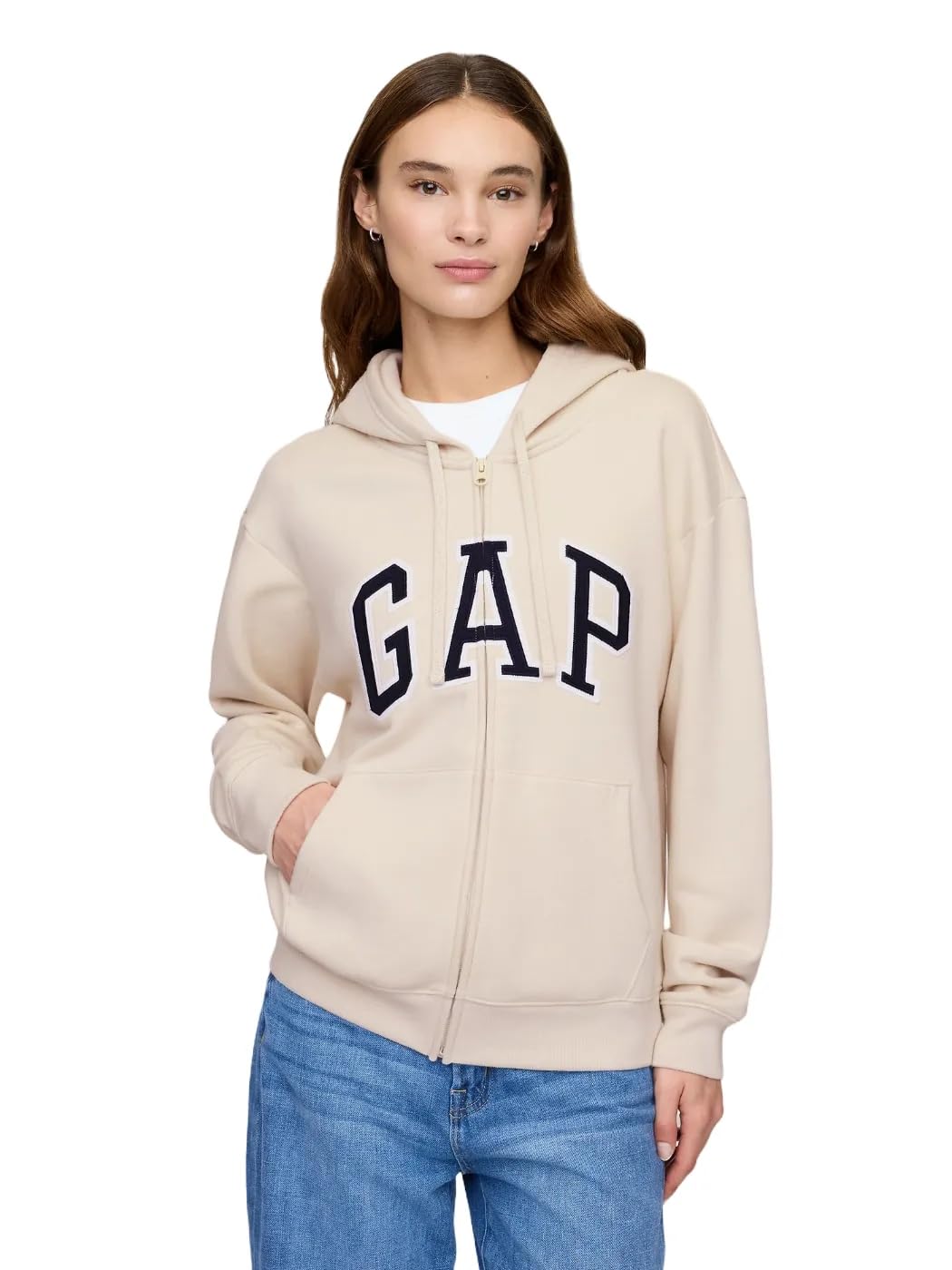 GAP Women's Logo Hoodie Hooded Full Zip Sweatshirt