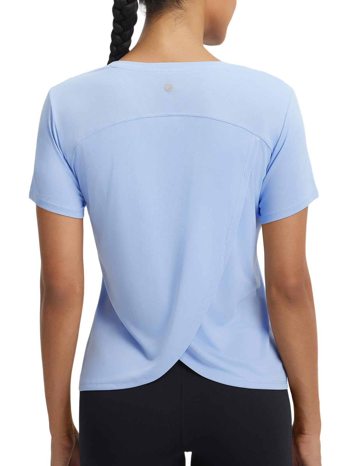 baleaf Women's Athletic Tops Short Sleeve Workout Shirts | Quick Dry, Moisture-wicking, Breathable, Lightweight, Stretchy, Sun Protection, Crew Neck, for Running, Gym, Tennis, Yoga