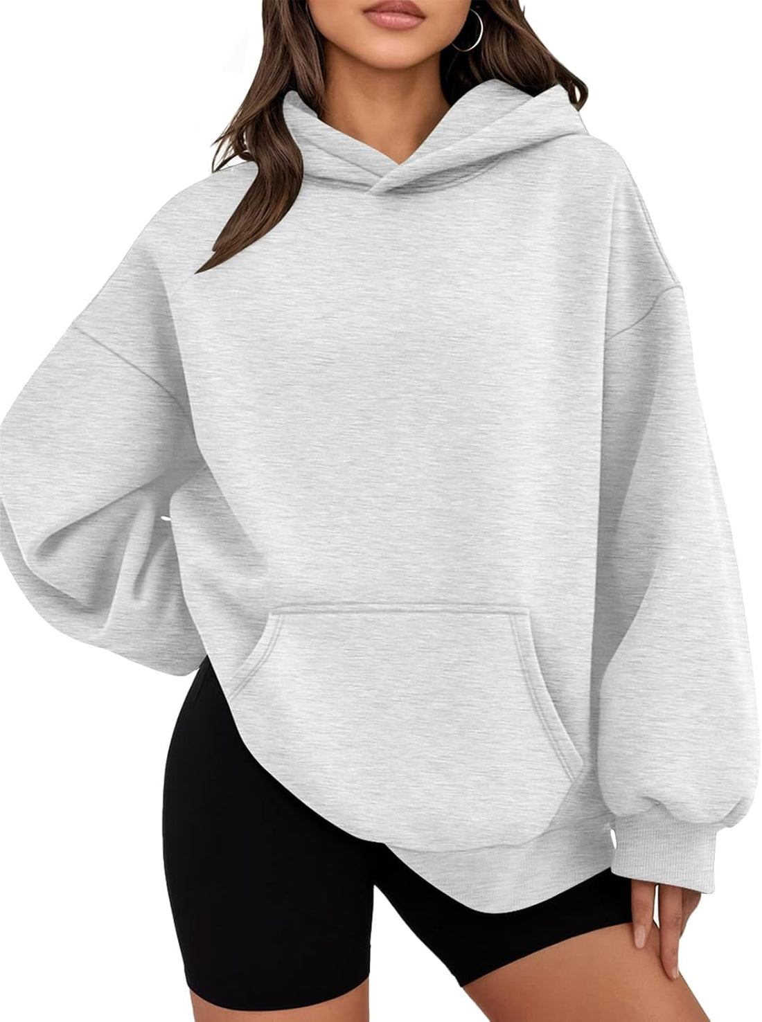 WYNNQUE Hoodies for Women Oversized Sweatshirts Fall Travel Outfits 2026 | Fleece Lining Lightweight Comfort Breathable Material Kangaroo Pocket Hooded Neck Casual Workout Winter Trendy Clothes