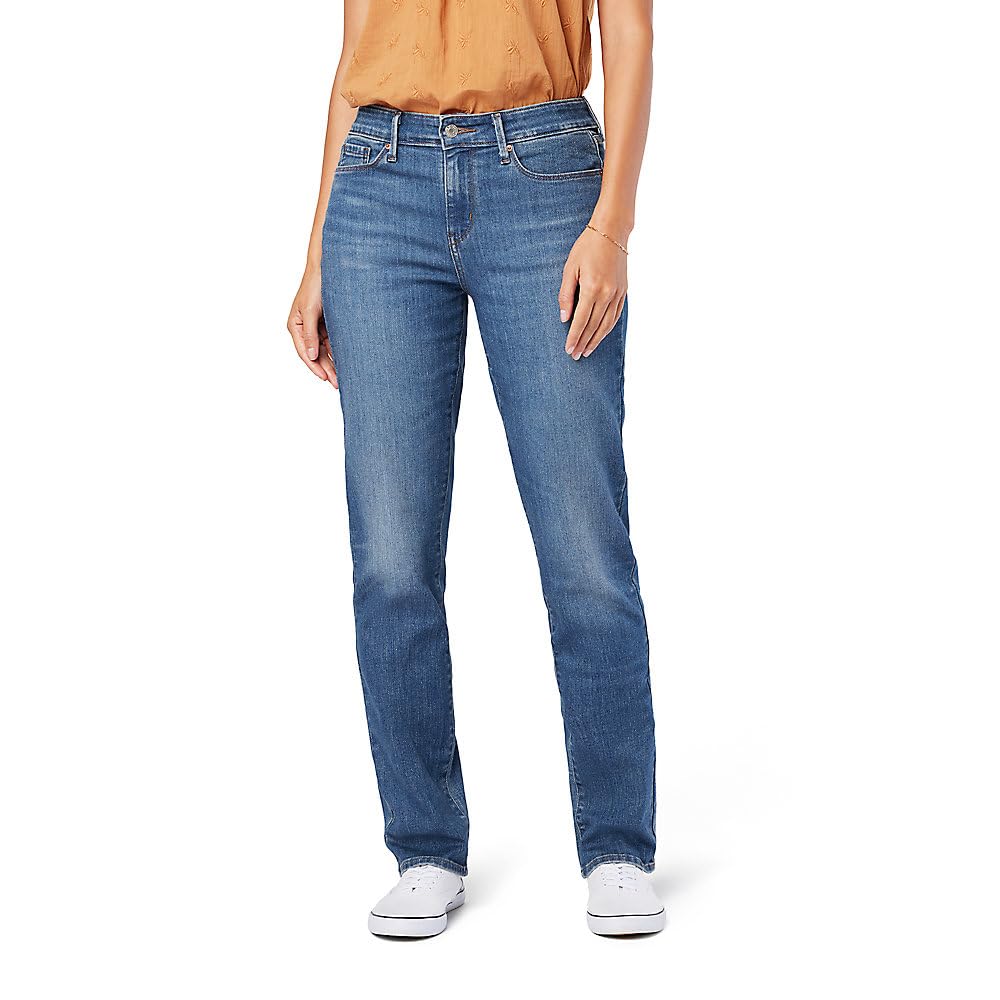 Levi Strauss Signature Gold Women's 03 Essential Mid-Rise Straight Jeans (Also Available in Plus)