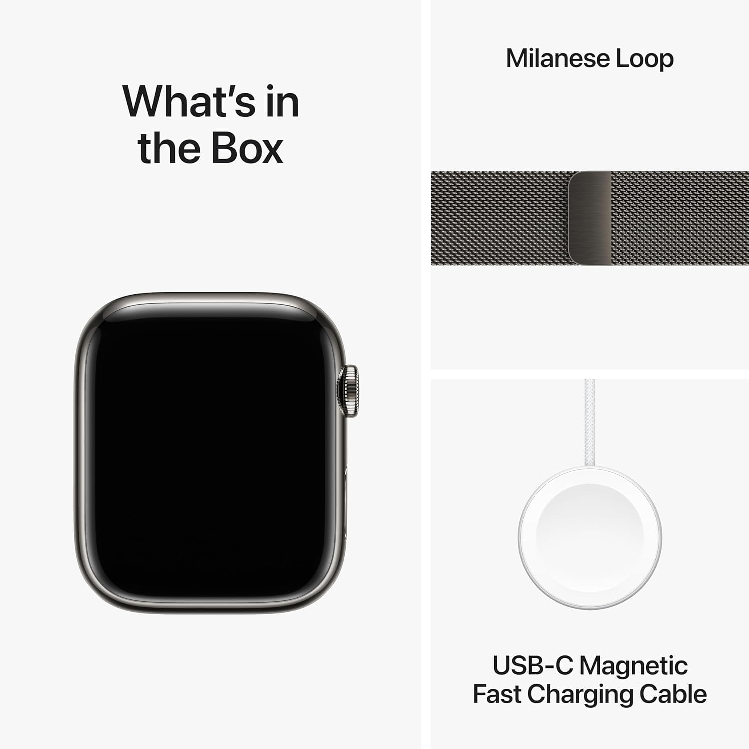 Apple Watch Series 9 [GPS + Cellular 45mm] Smartwatch with Silver Stainless Steel Case with Silver Milanese Loop. Fitness Tracker, Blood Oxygen & ECG Apps, Always-On Retina Display
