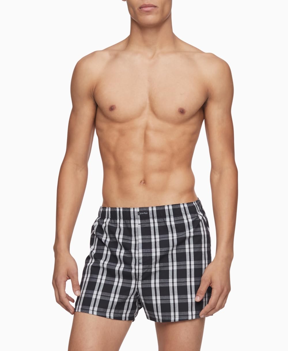 Calvin Klein Men's Underwear Cotton Classics 3-pack Woven Boxer