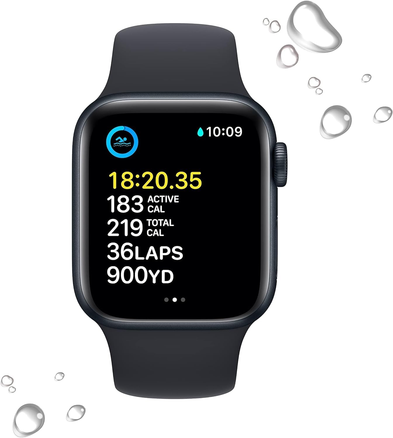 Apple Watch SE (2nd Gen) (GPS, 40mm) - Starlight Aluminum Case with Starlight Sport Band, S/M (Renewed Premium)