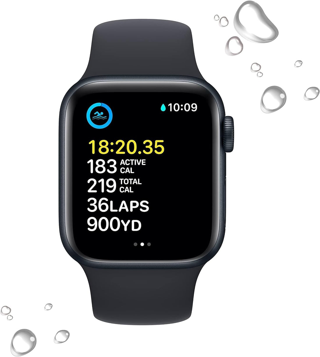 Apple Watch SE (2nd Gen) (GPS, 40mm) - Starlight Aluminum Case with Starlight Sport Band, S/M (Renewed Premium)