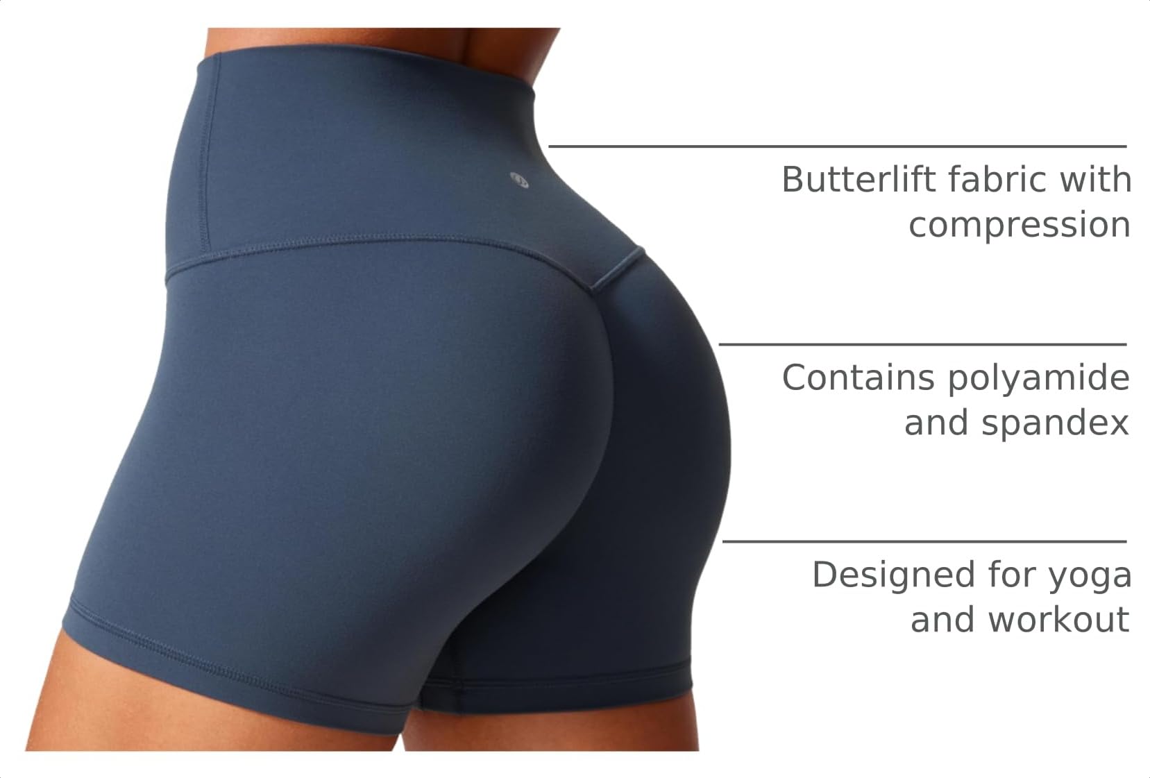 CRZ YOGA Secretsculpt Biker Shorts 4" | Booty Scrunch Butt, Butterlift, Buttery Soft, Moderate Compression, Workout, Pilates, No Front Seam, High Waist, for Women
