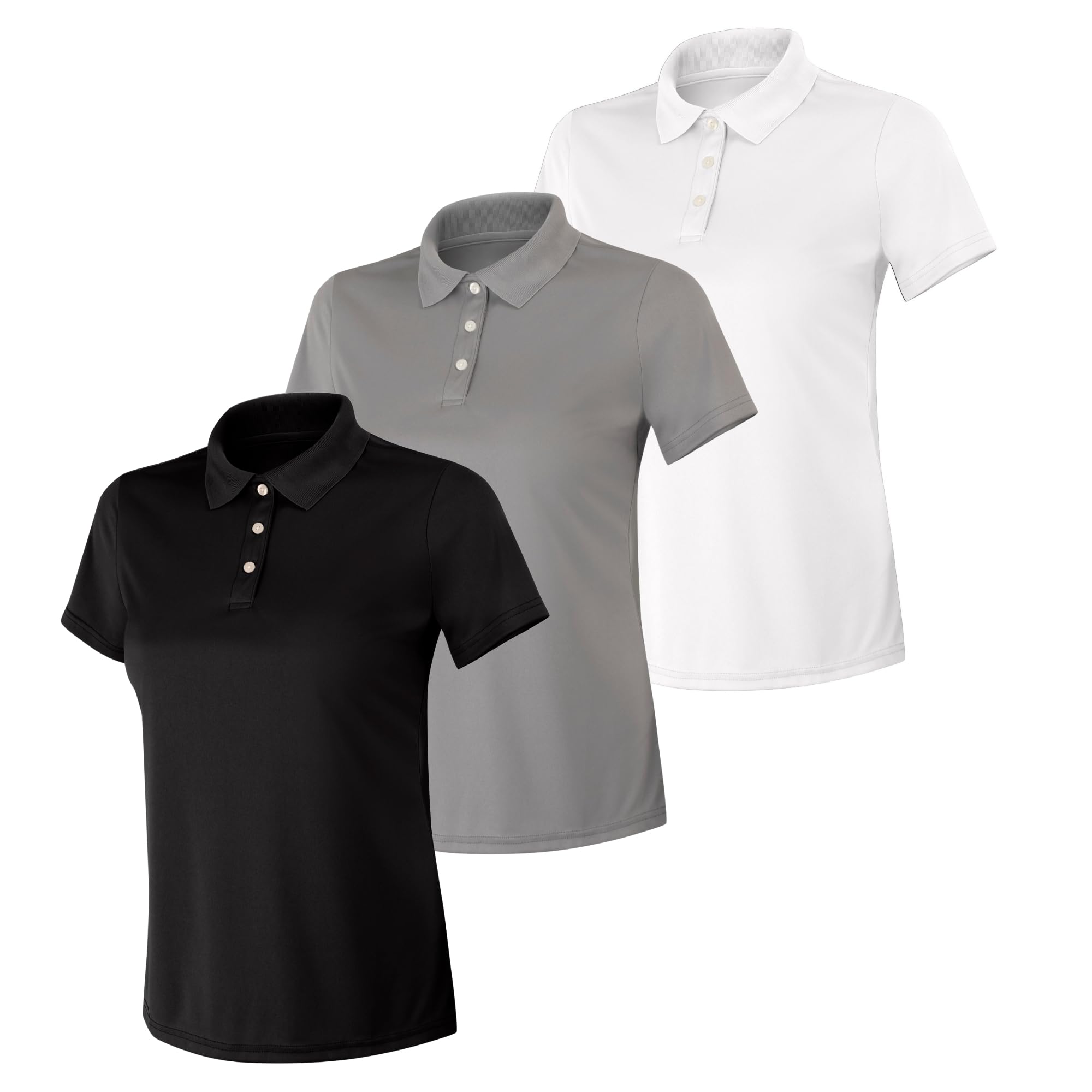 Hanes womens Performance Polo, Single or 3-Pack, Sport Cool DRI Moisture-Wicking Polo Shirt, 40+ UPF Protection