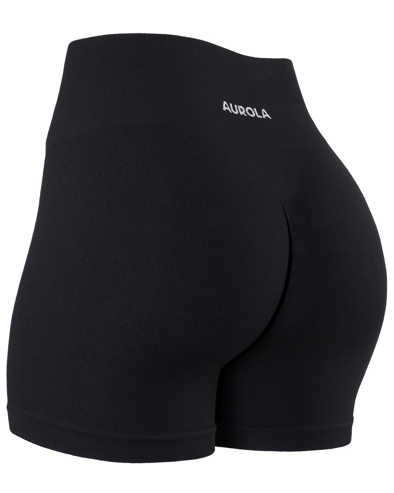 AUROLA Power Workout Shorts for Women Tummy Control Squat Proof Ribbed Thick Seamless Scrunch Active Short