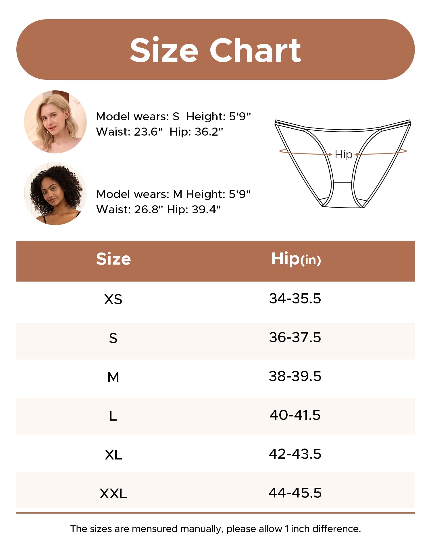 INNERSY Women's String Bikini Panties Cheeky Underwear 6-Pack