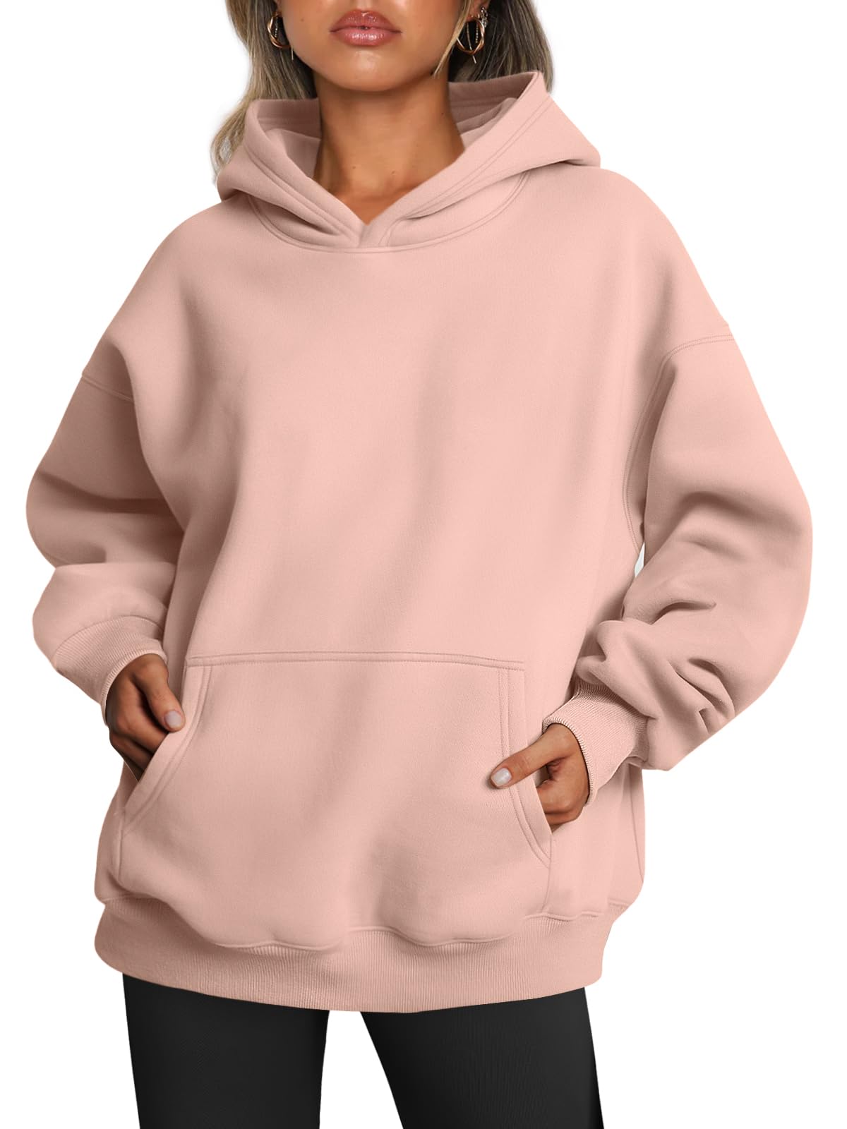 Trendy Queen Women Oversized Hoodies Fall Outfits | Gentle Skin Feel, Aesthetic Drop Shoulder, Large Kangaroo Pocket, Seamless Daily Outfit Match