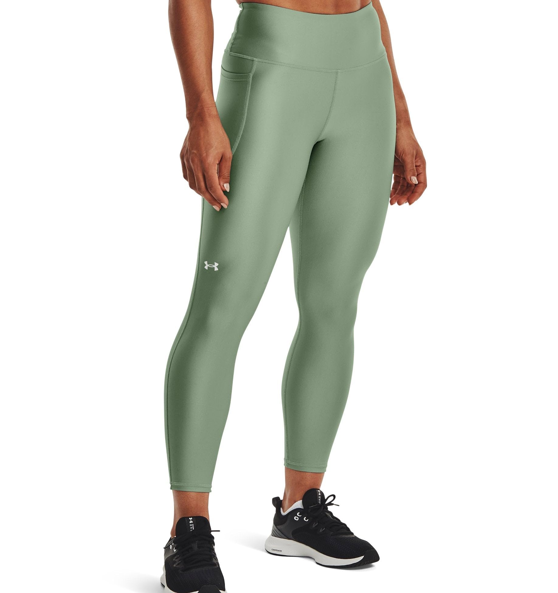 Under Armour Women's HeatGear Armour High Waisted Ankle No-Slip Leggings